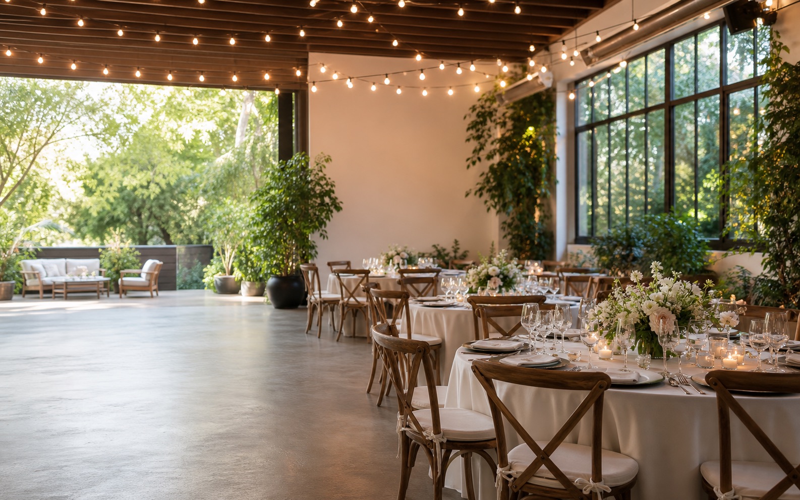 Elegant event venue prepared for a small celebration